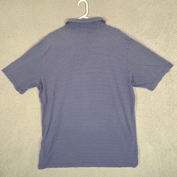 PETER MILLAR MENS POLO SHIRT BLUE WITH STRIPES SIZE XL - Picture 2 of 9
